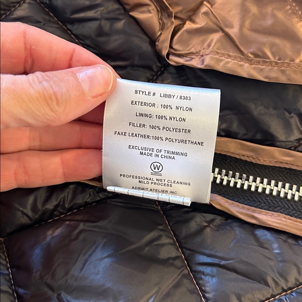 Adroit Atelier Libby Quilted Long Jacket Sepia Bronze - Picture 10 of 14